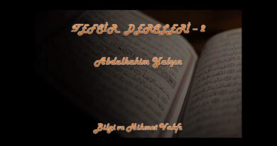 Tefsir Dersleri Abdulhakim Yalçın