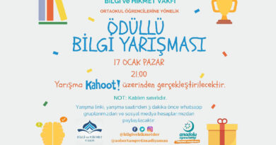 Ödüllü Online Bilgi Yarışmamızı kaçırmayın!