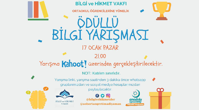 Ödüllü Online Bilgi Yarışmamızı kaçırmayın!